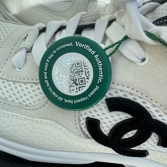 Chanel White and Black Sneakers - Picture 4 of 10